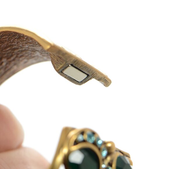 Vintage Oscar de La Renta Gold-tone Crystal Bracelet - Picture 8 of 10